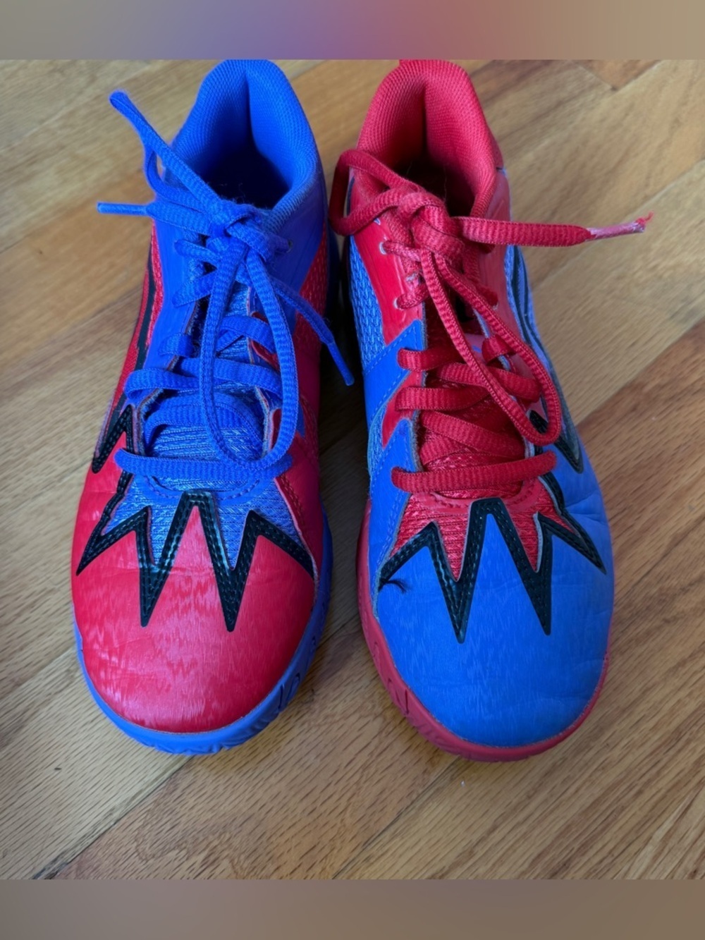 PUMA Boy’s Red & Purple Scoot Zeros Little Kid 'Pred' Basketball Sneakers Size 1